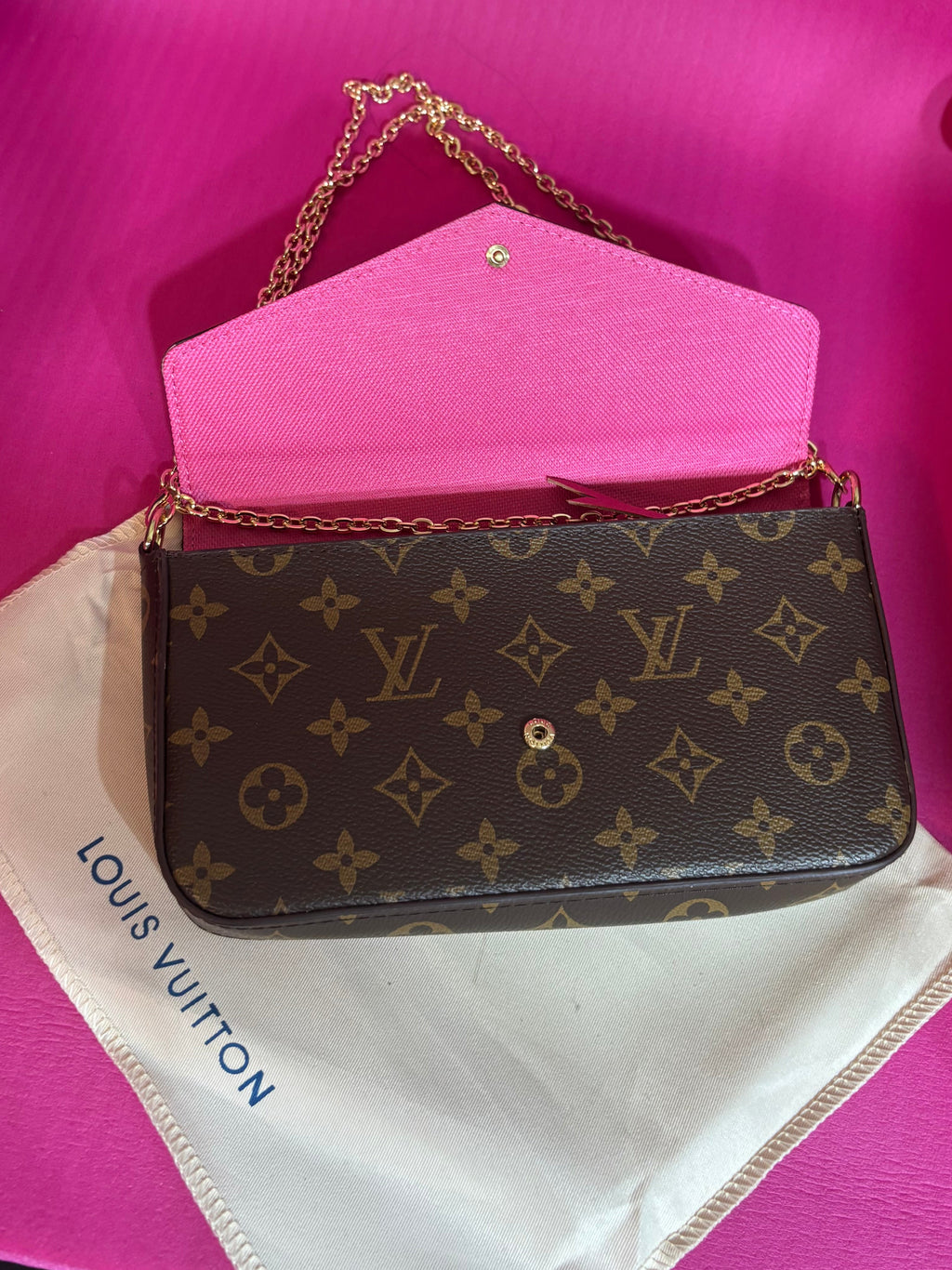 LV chained mini bag