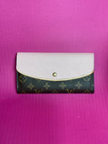 LV wallet (pink and brown)